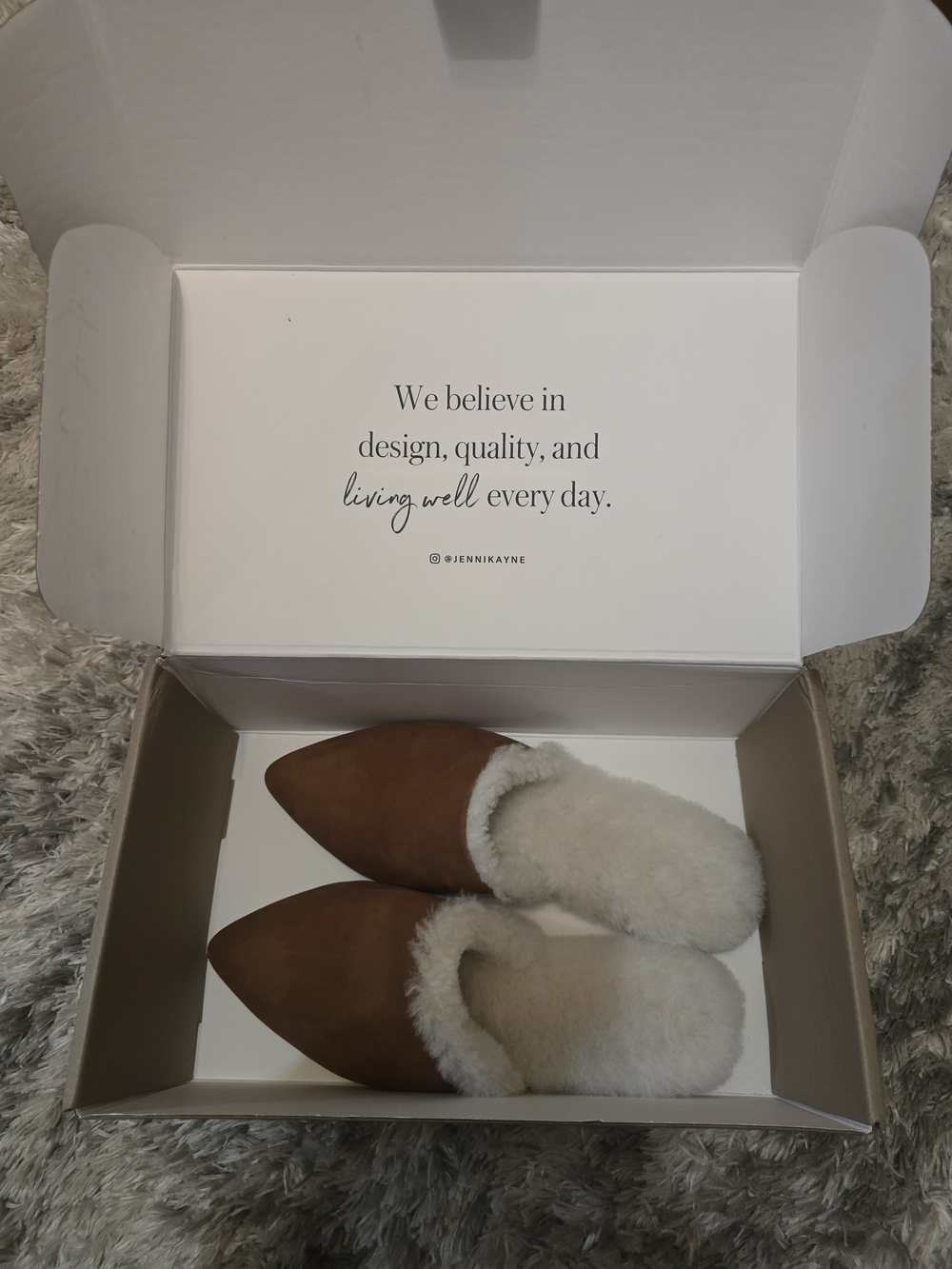 Jenni Kayne Brown Shearling-Lined Women's Slip-On Mules